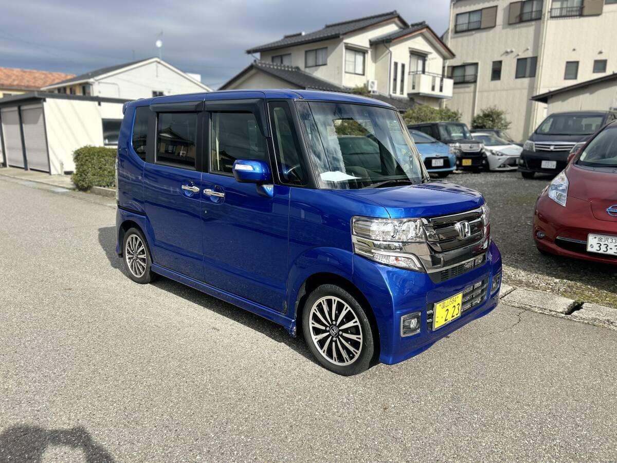 1円スタート！H27年式！ターボ車！ホンダ N-BOX カスタムターボ！ 後期型！ 車検付き！乗って帰れます！_画像1