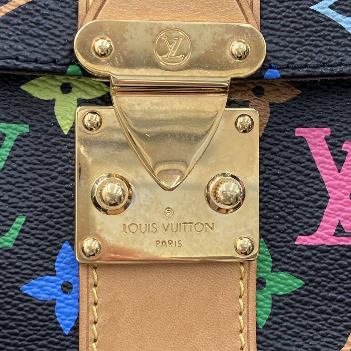 356 LOUIS VUITTON ルイヴィトン マルチカラー モノグラム スピーディ 30 ハンドバッグ ミニボストン M92642 ブラック_画像10