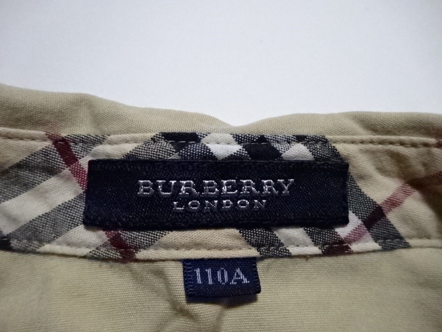 ●バーバリー BURBERRY LONDON 長袖シャツ 110A 三陽商会●0325●_画像2