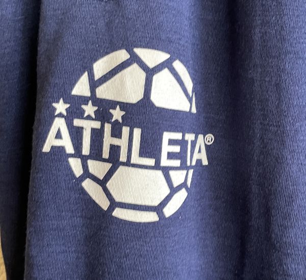 401☆送料無料☆ATHLETA　アスレタ☆薄手ロングパンツ　ネイビー　未使用品 サイズＭくらい　難あり_画像2