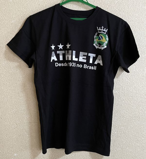 346☆送料無料☆ATHLETA アスレタ☆綿Ｔシャツ ブラック 未使用品 サイズＳくらい タグなしの画像1