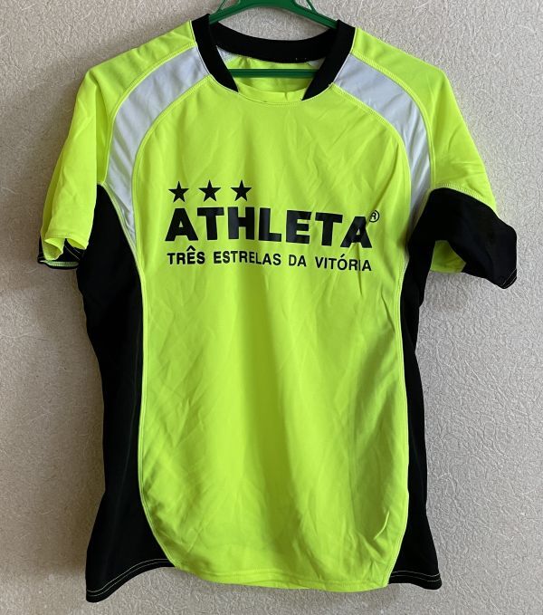 367☆送料無料☆ATHLETA アスレタ☆半袖プラシャツ 蛍光イエロー 未使用品 サイズＭくらい 難ありの画像1