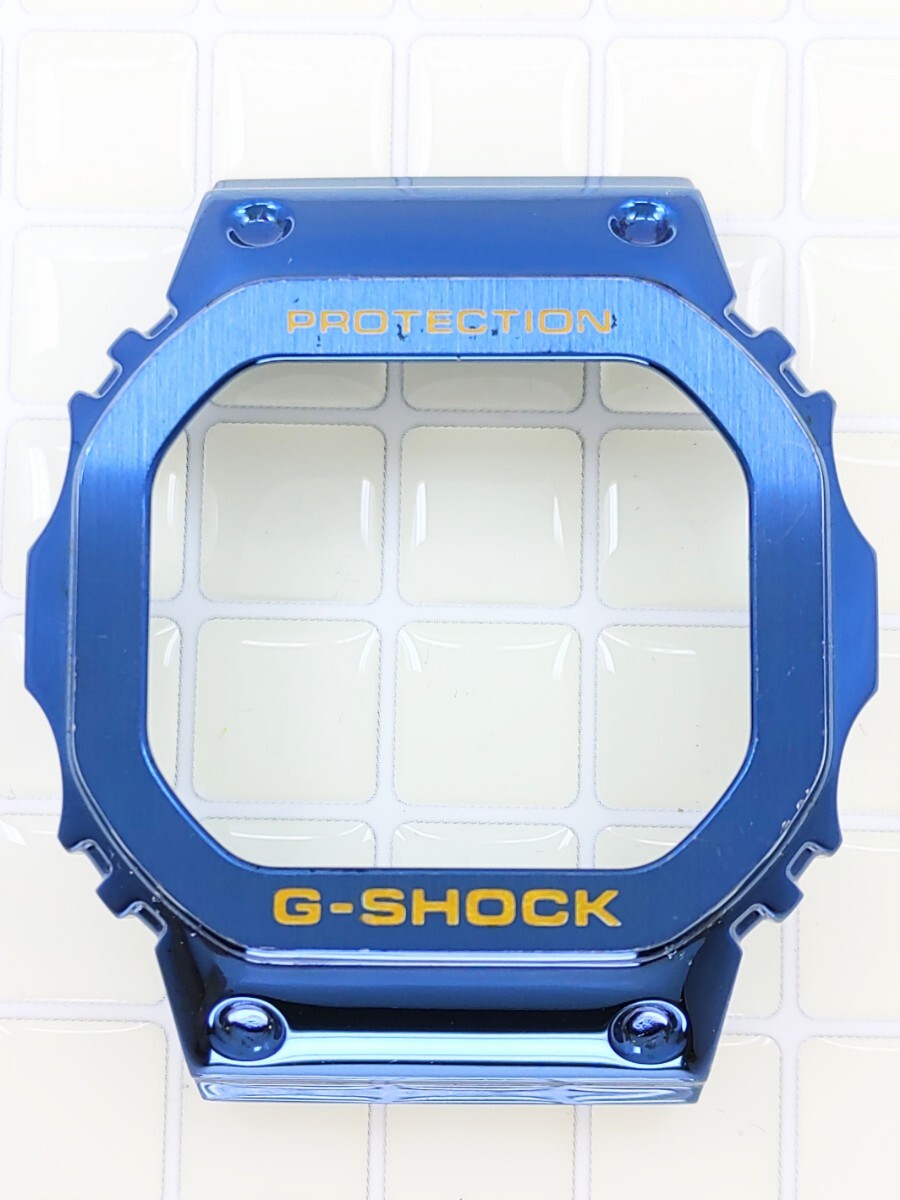 CASIO G-SHOCK GMW-B5000G-2JF 純正ベゼル 遊環　中古品　ブルー　 logo黄色加工