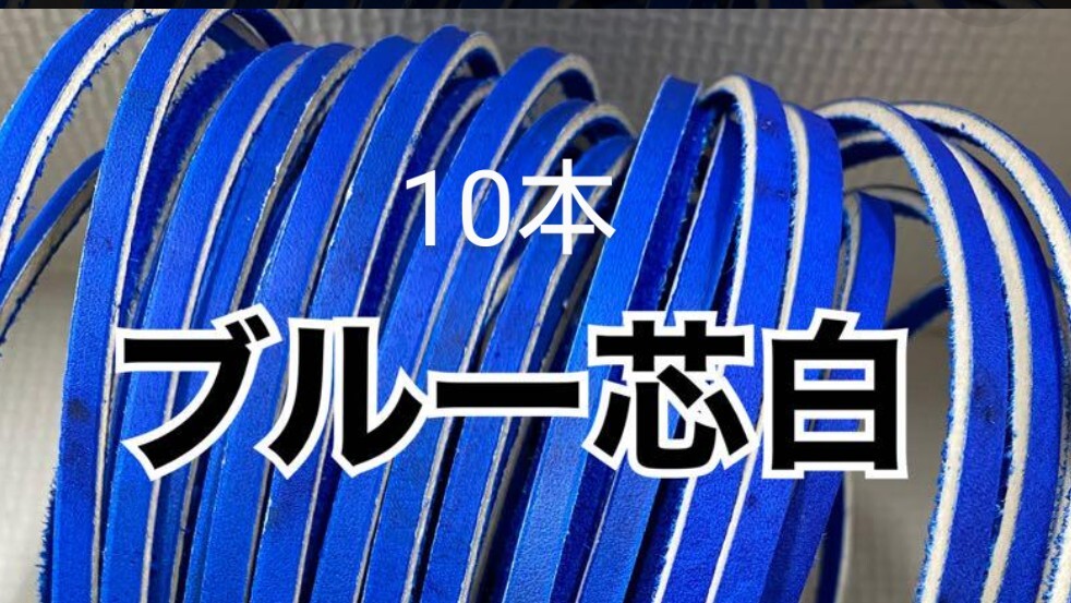 限定1点★ブルー×芯ホワイト★グローブレース10本の画像1