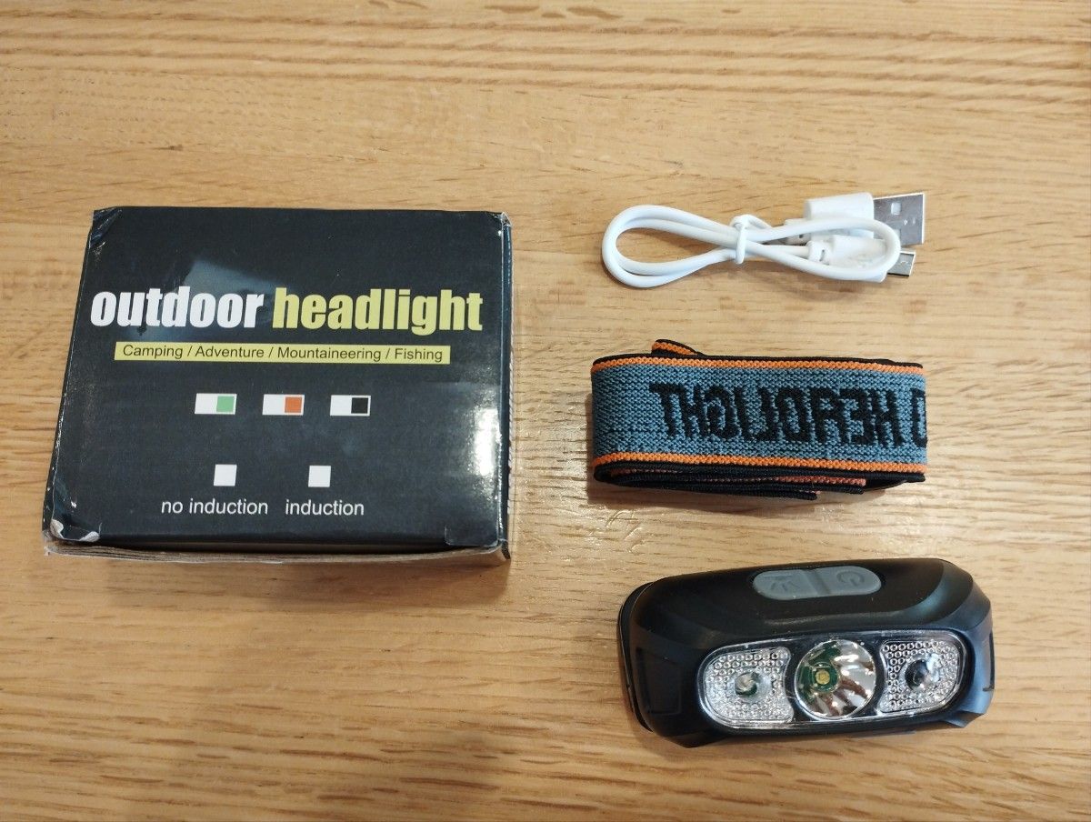 新品未使用品　 USB充電式 LEDヘッドランプ キャンプ ヘッドライト 登山 釣り アウトドア 夜釣り