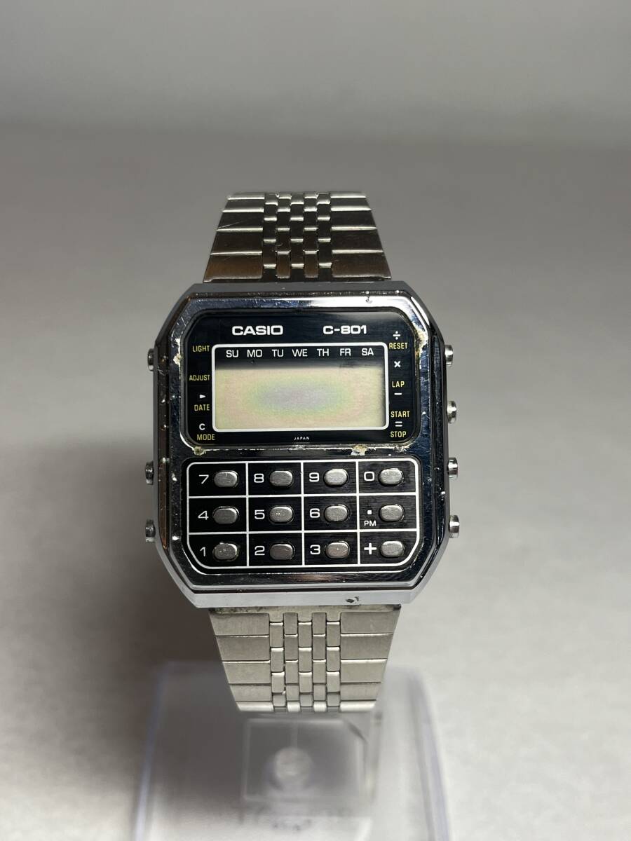 VINTAGE CASIO CALCULATOR WATCH C-801 カシオ ビンテージ_画像1