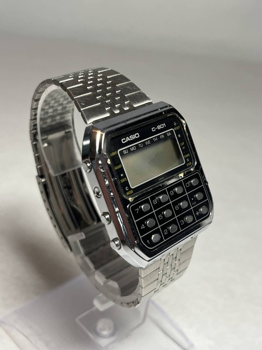 VINTAGE CASIO CALCULATOR WATCH C-801 カシオ ビンテージ_画像2