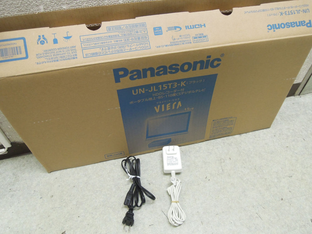 3877) Junk Panasonic UN-JL15T3-K private viera 15 type HDD recorder attaching portable liquid crystal tv-set 2014 year made 