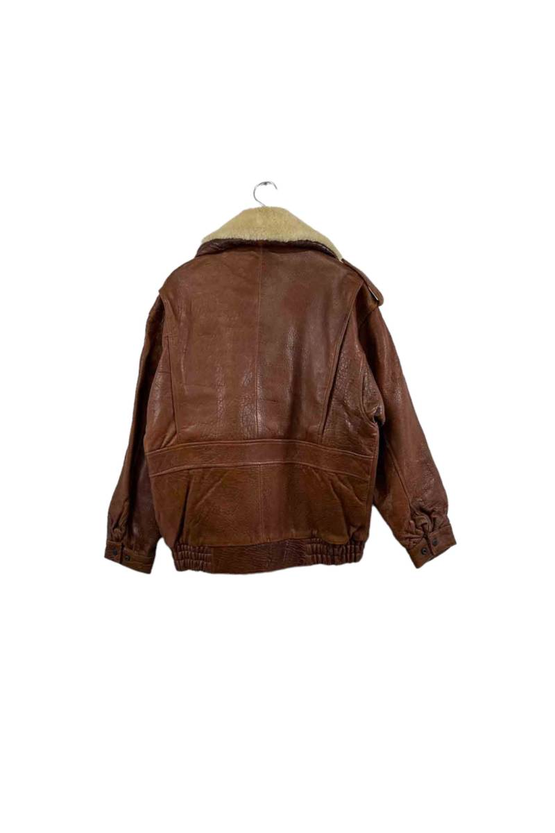 Sub urban TOKYO brown leather jacket サブアーバン フライトジャケット レザー ボア 羊皮 ブラウン サイズL メンズ ヴィンテージ 10_画像2