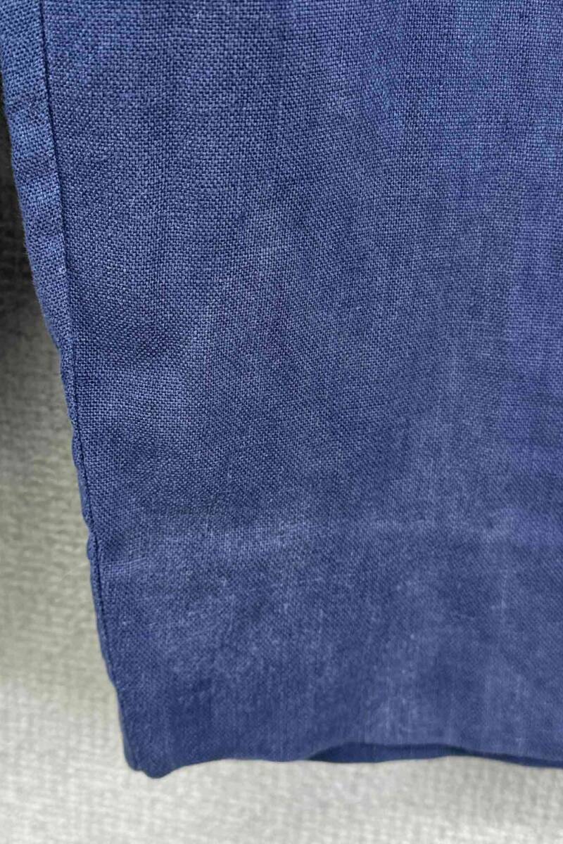 BIGI blue linen pants ビギ リネンパンツ ブルー サイズM ボトムス レディース ヴィンテージ 6_画像7