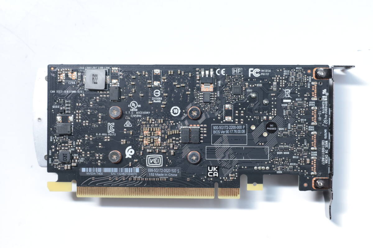 動作確認済 NVIDIA T400 2GB GDDR6 /PCI Express 3.0 x16接続 ショットバージョン　グラフィックボード グラボ 中古品_画像5