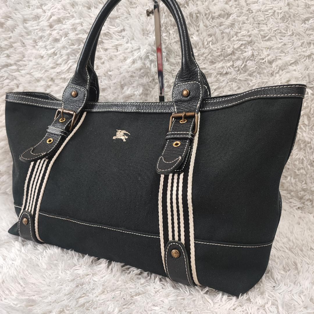 １円【美品】BURBERRY バーバリーブルーレーベル キャンバス レザー