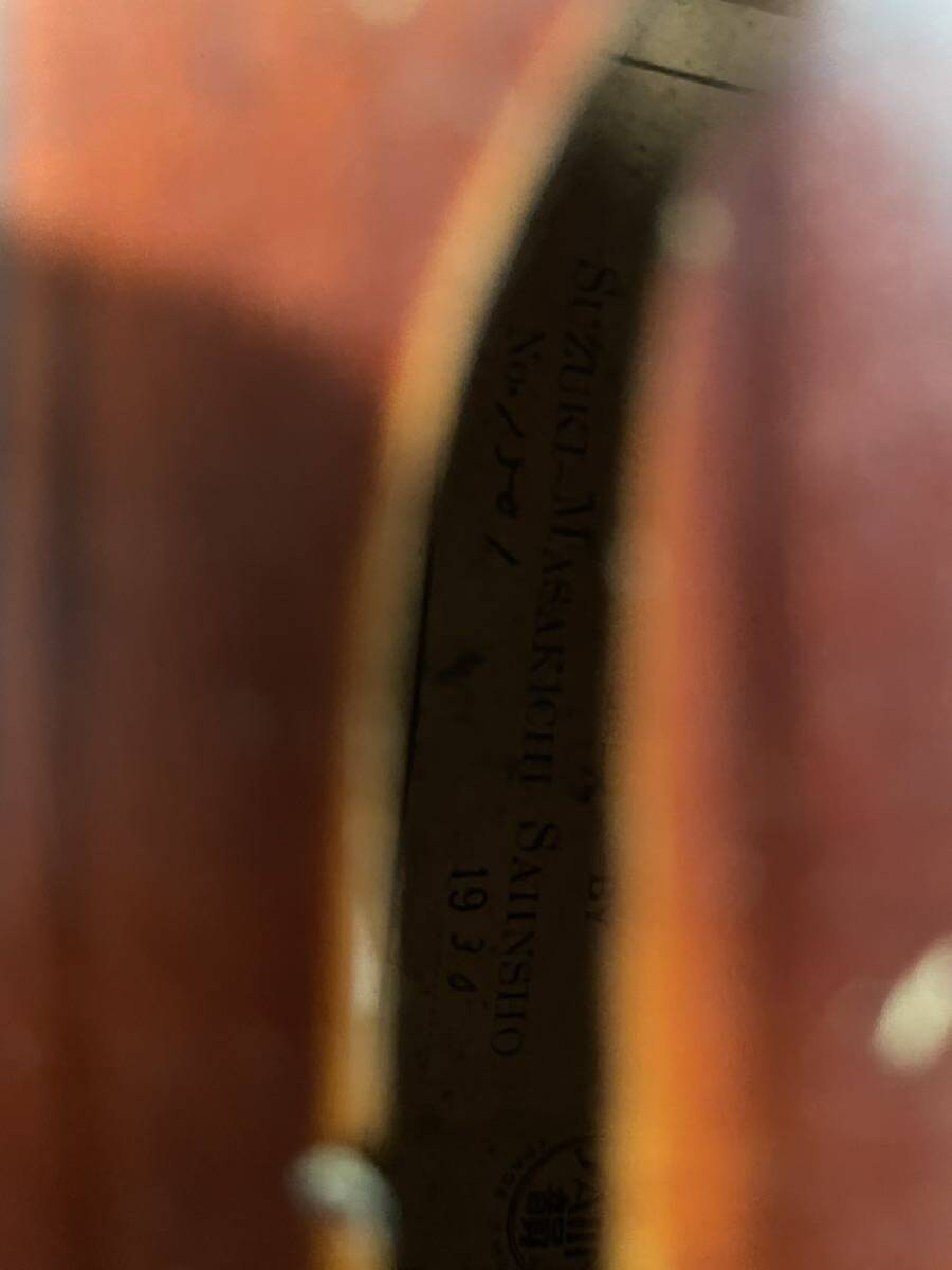 鈴木政吉　バイオリン　製造番号　1501番　1930年製造　経年劣化_画像4