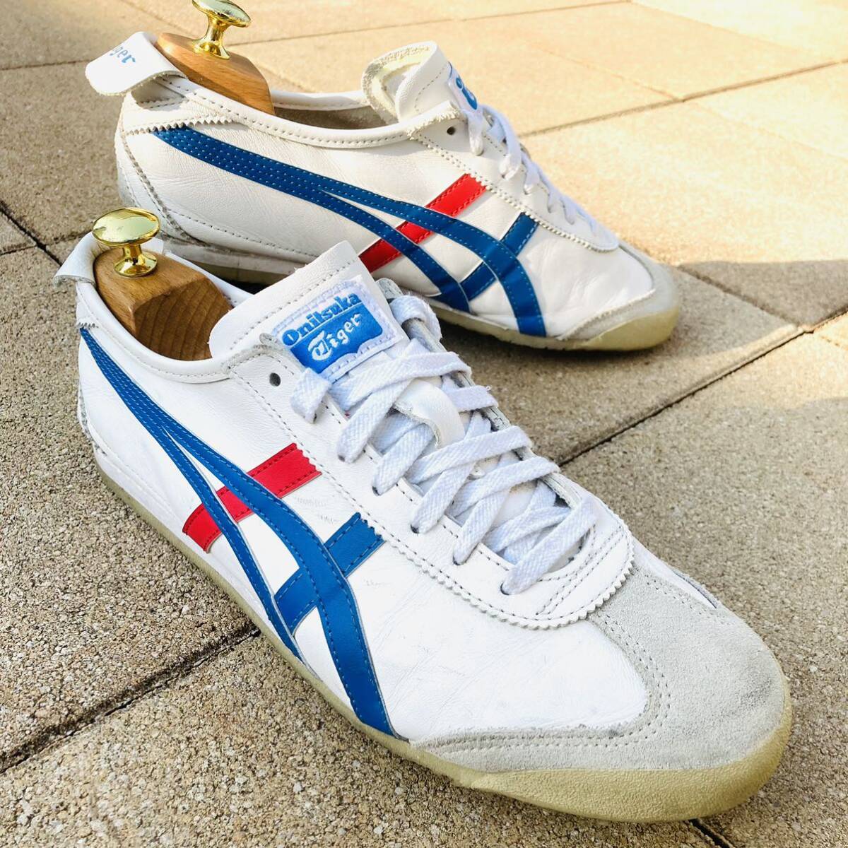 ★即決★ asics OnitsukaTiger MEXICO THL202 アシックス オニツカタイガー メキシコ トリコロール 26㎝ スニーカー レザースニーカー 白の画像4