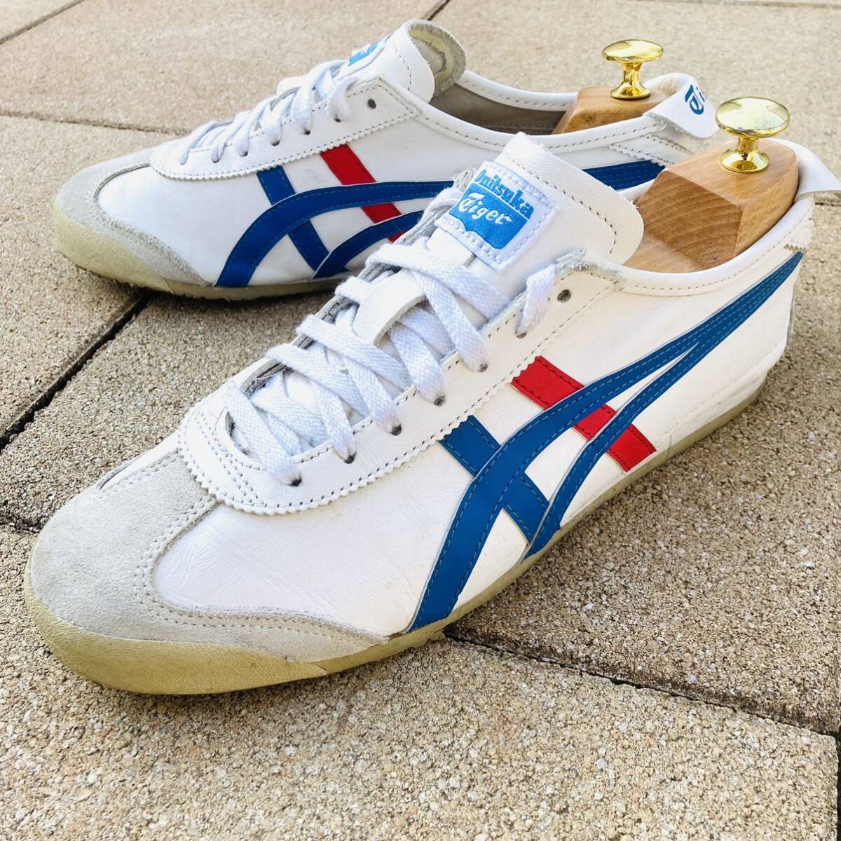 ★即決★ asics OnitsukaTiger MEXICO THL202 アシックス オニツカタイガー メキシコ トリコロール 26㎝ スニーカー レザースニーカー 白の画像3