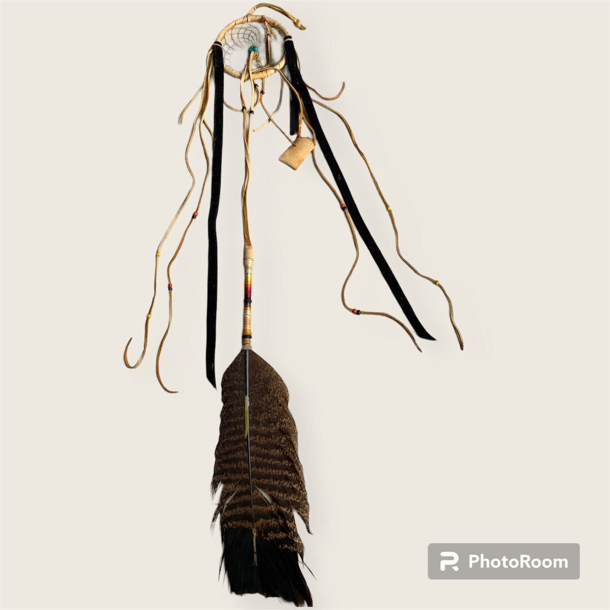 ドリームキャッチャー　インディアン　ネイティブアメリカン　スマッジングフェザー　フェザー　浄化　USA インディアンジュエリー_画像3