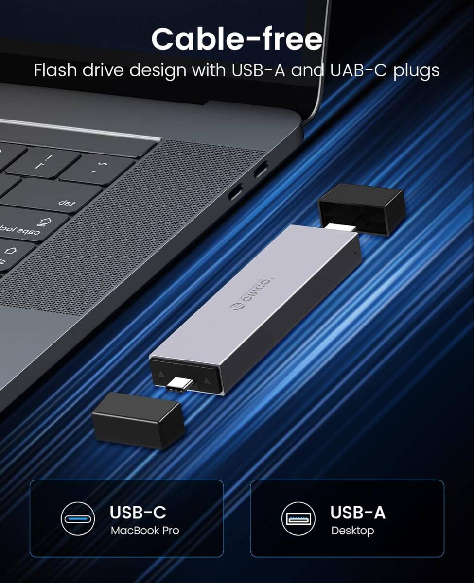 ORICO M.2 SSD 外付けケース M2 SSD ケース NVMe / SATA 両対応 工具不要 10Gbps USBC 3.2 Gen2 NVMe 6Gbps NGFF SATA M2PJN OZ78_画像5