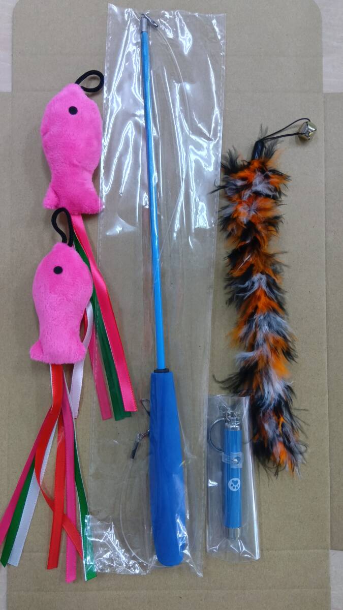  cat .... fishing rod 5 point set ...... cat for cat for toy pet goods feather bell pet accessories toy laser pointer free shipping 