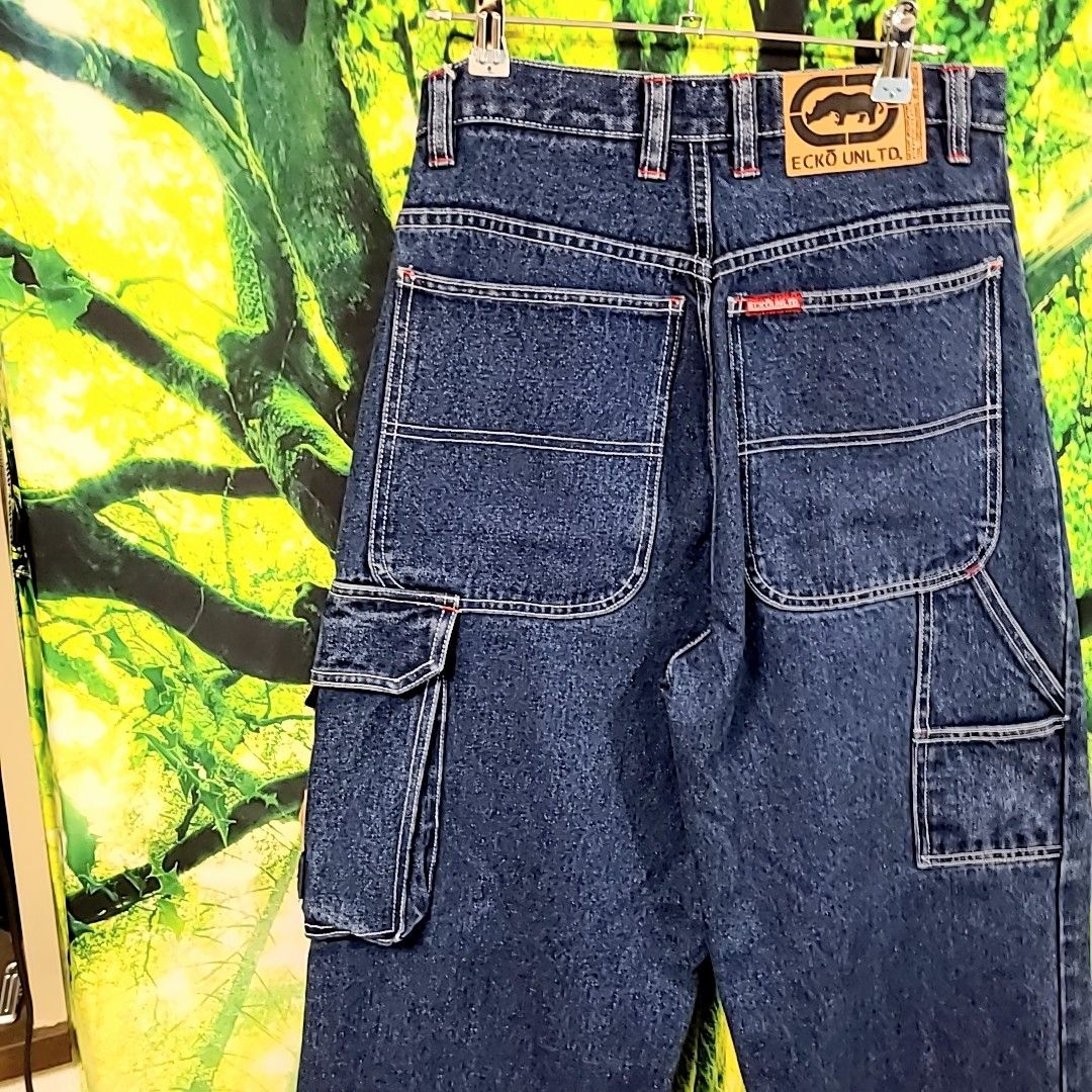 美品 90s 90年代 ビンテージ ecko エコーアンリミテッド 濃紺 ペインターパンツ デニムパンツ パンツ ジーンズ