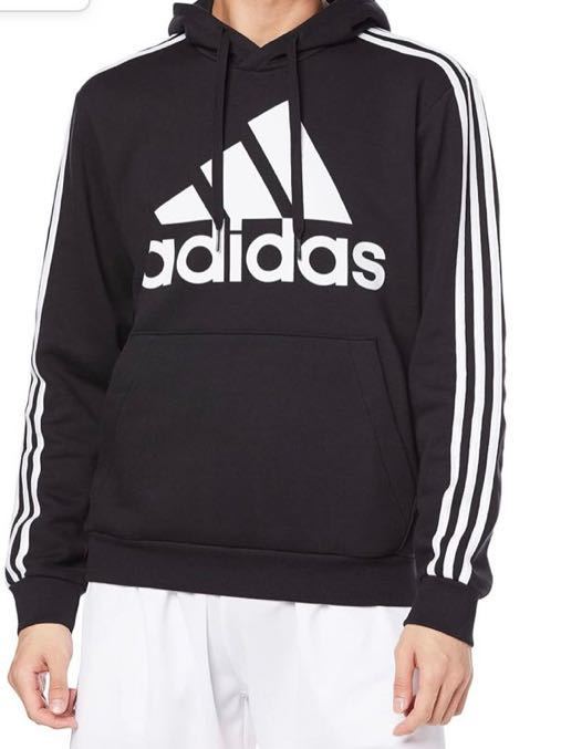 Adidas IYQ53 Essentials Fleece 3-Stripes Logo Hoodie Men'sサイズXOの画像1