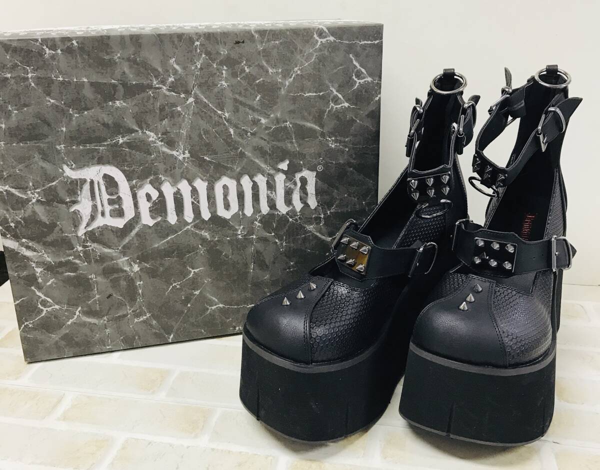 ☆【靴】DEMONIA KERA 12 / BVL デモニア ブラック 厚底 ブーツ シューズ☆T03-257ｐの画像1