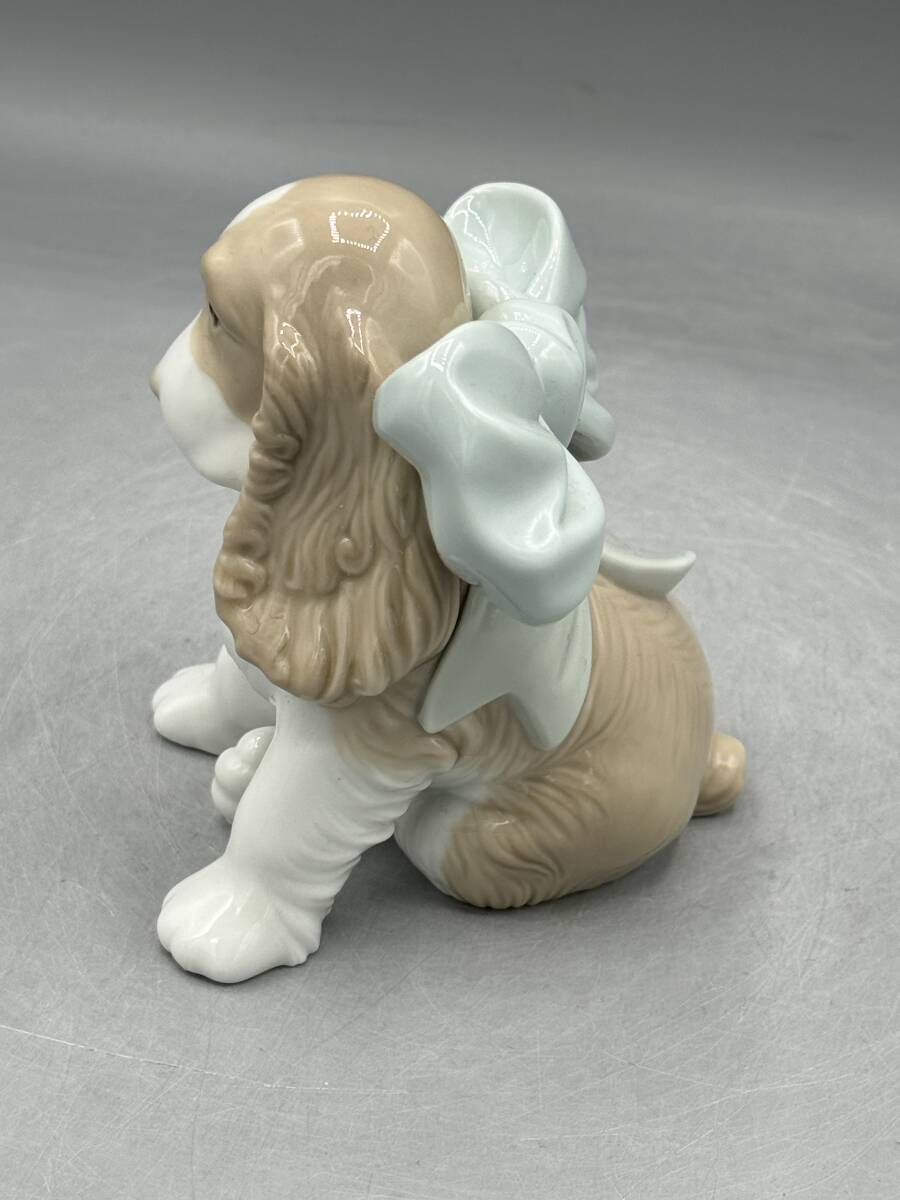 リヤドロ ナオ 犬 リボン 置物 フィギュリン 陶器 陶器人形 1349の画像3