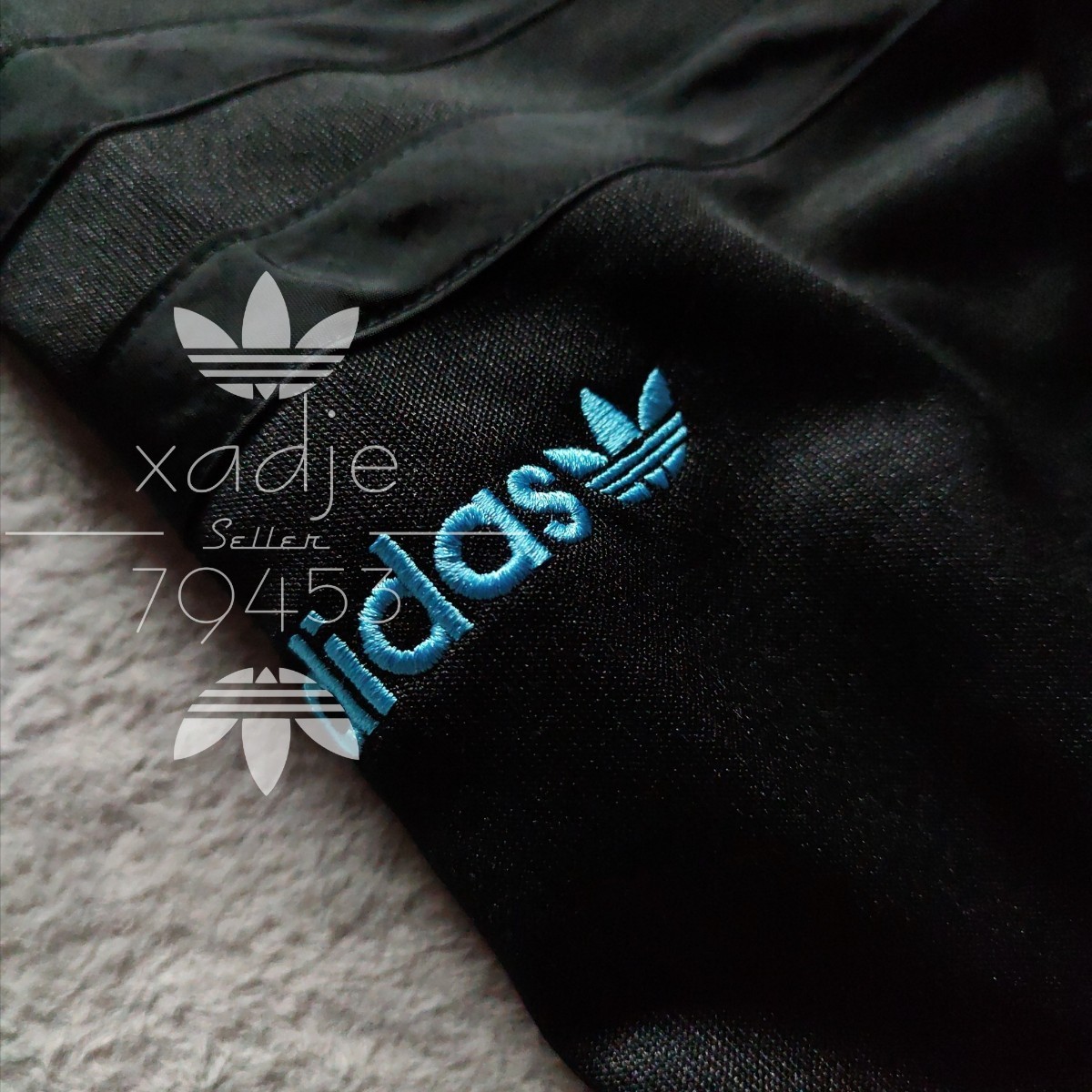 新品 正規品 adidas originals アディダス オリジナルス ジャージ 上下セット ジャケット パンツ セットアップ 黒 上 O (XL) 下 L_画像9