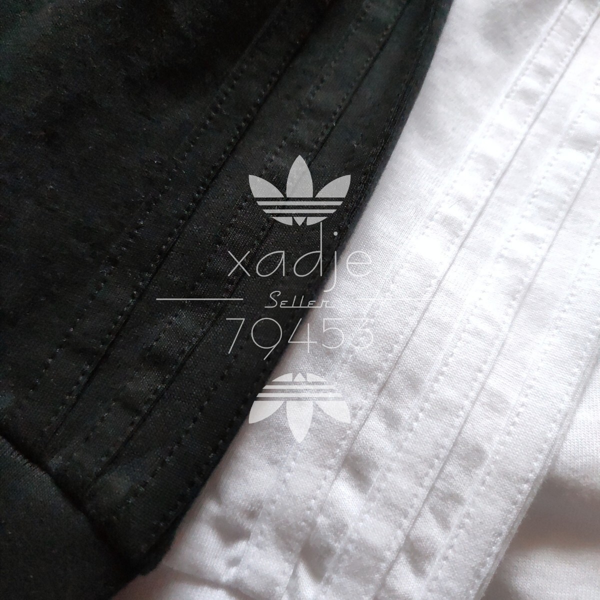 新品 正規品 adidas originals アディダス オリジナルス 2枚セット 長袖 ロンT プリント 黒 ブラック 白 ホワイト 3本ライン 迷彩 M_画像6