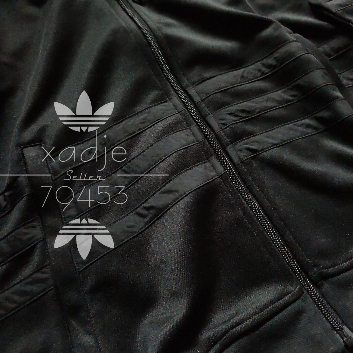新品 正規品 adidas originals アディダス オリジナルス ジャージ 上下セット ジャケット パンツ セットアップ ロゴ刺繍 黒 ブラック M_画像5