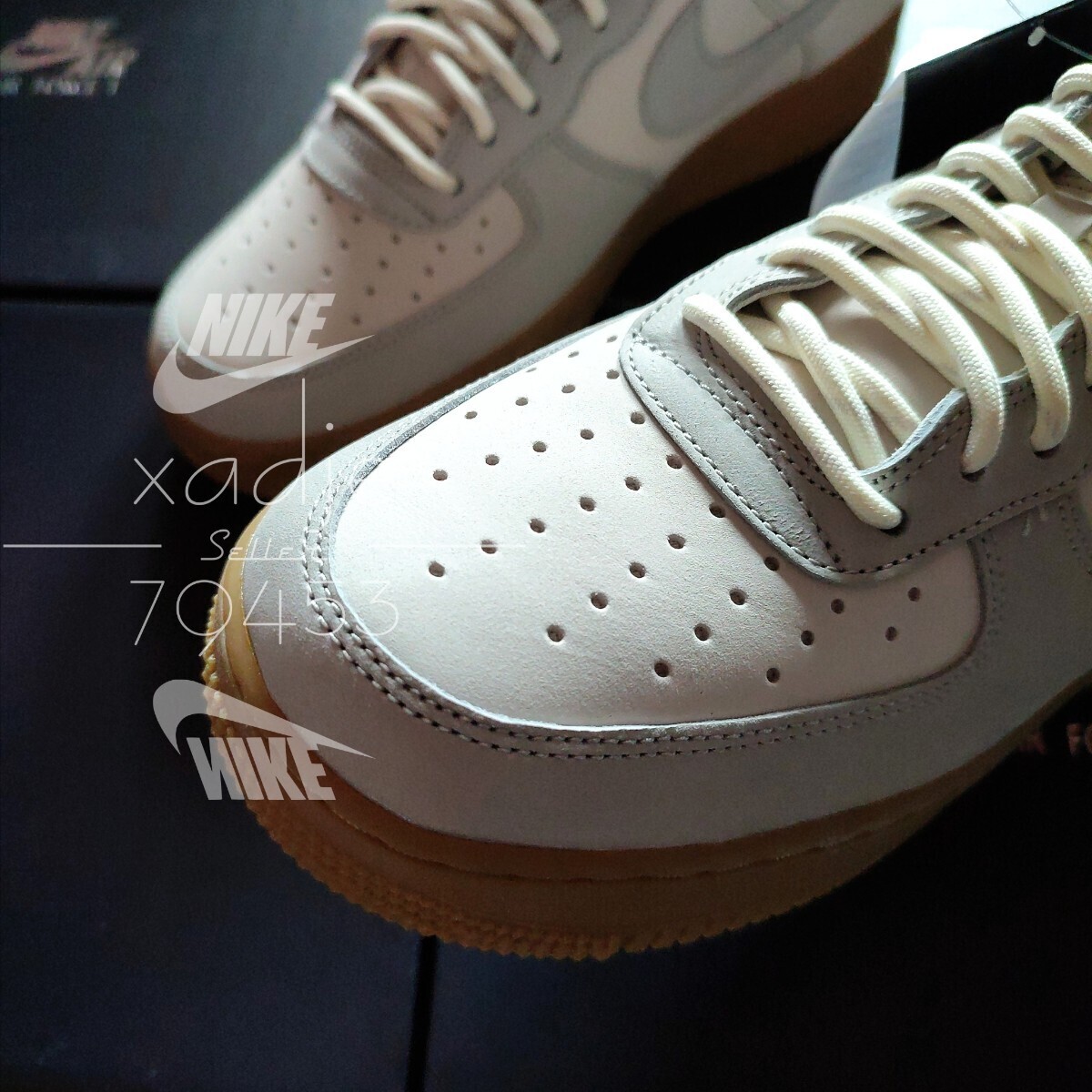 新品 正規品 NIKE ナイキ AIR FORCE1 LOW エアフォース1 ロー 07 ライトアイアンオール グレー系 クリーム 27cm US9 箱付きの画像5