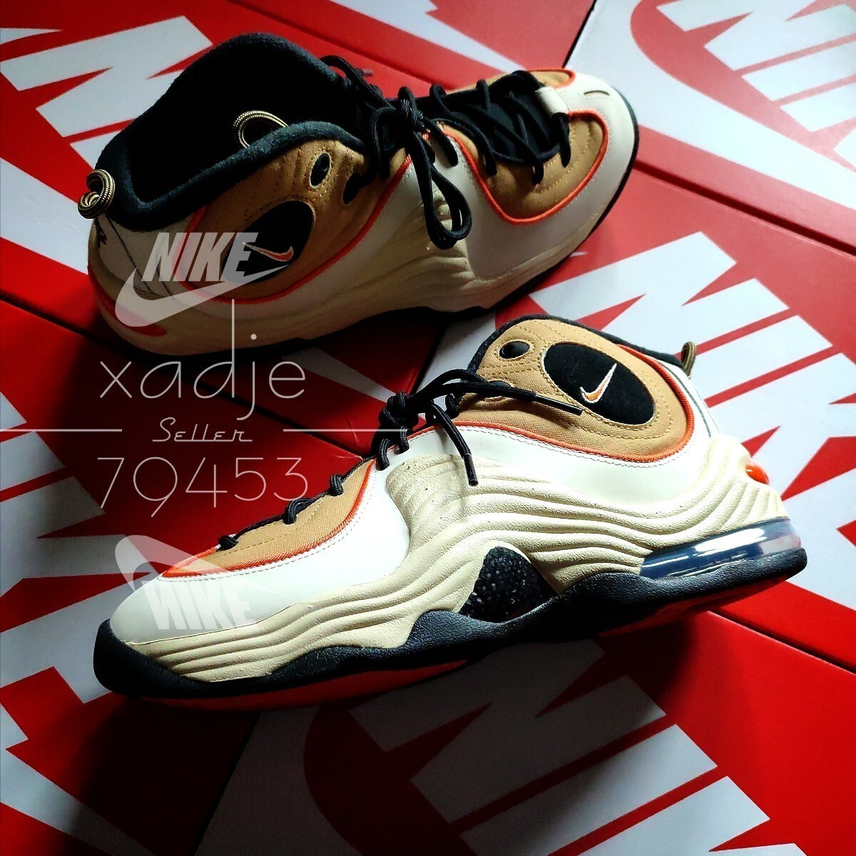  new goods regular goods NIKE Nike AIR PENNY 2 air pe knee we to beige Brown o Len 29cm US11 box attaching 