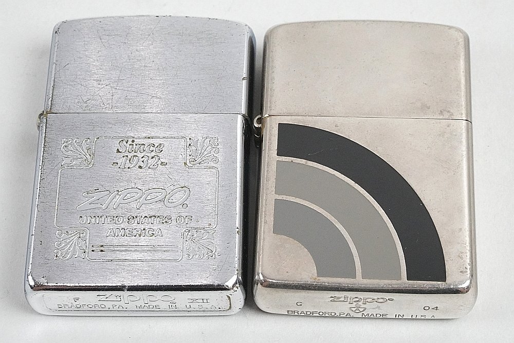 ★ ZIPPO ジッポー UNITED STATES OF AMERICA SINCE 1932 など ライター2点セット ※ジャンクの画像2