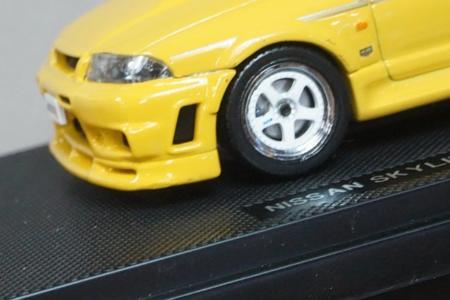 EBBRO エブロ 1/43 NISSAN 日産 SKYLINE スカイライン GT-R R33 ニスモ 400R 1996 イエロー ※外箱欠品_画像6