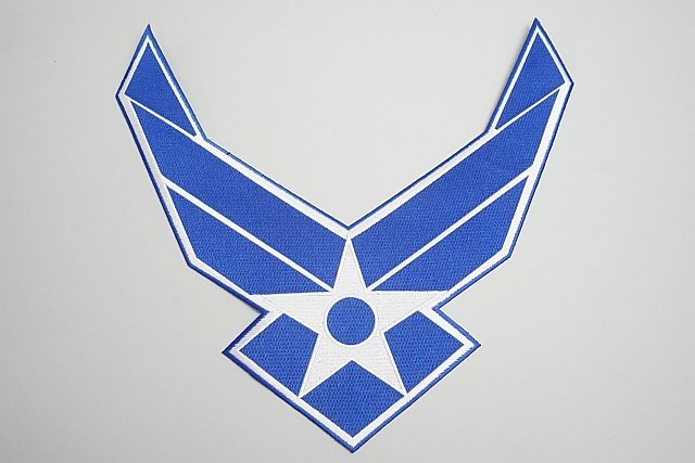 ★ U.S. AIR FORCE エアフォース アメリカ空軍 ロゴ ワッペン / パッチ ベルクロなし_画像1