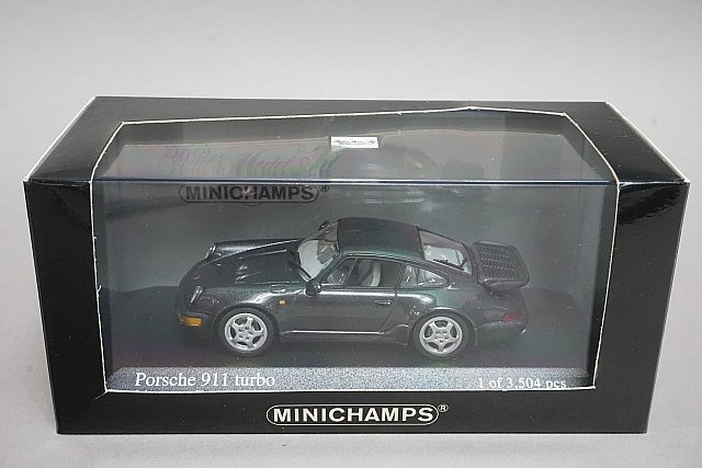 ミニチャンプス PMA 1/43 Porsche ポルシェ 911（964）ターボ (1990 ) ブラック メタリック 430069109_画像4