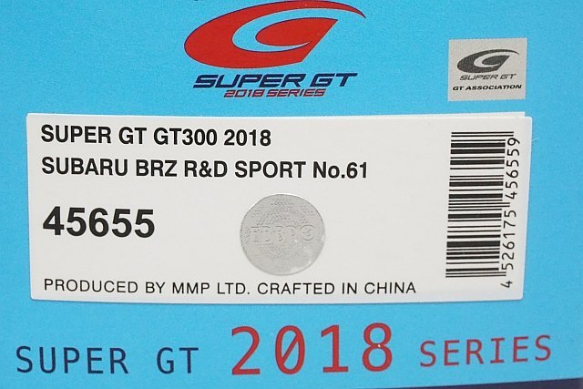 EBBRO エブロ 1/43 SUBARU スバル BRZ R&D スポーツ スーパーGT GT300 2018 ＃61 45655_画像4