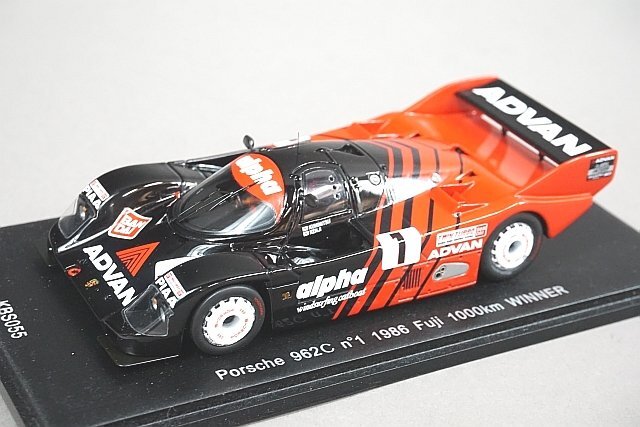 Spark スパーク 1/43 Porsche ポルシェ 962C 富士 1000km 優勝 1986 #1 ADVAN KBS055_画像1