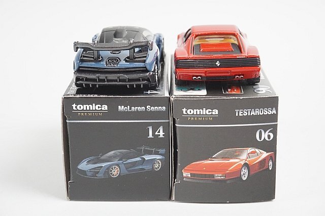 TOMICA トミカ プレミアム Ferrari フェラーリ 365 GTS4 黒 / テスタロッサ 赤 / McLaren マクラーレン セナ 3点セット_画像4