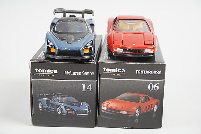 TOMICA トミカ プレミアム Ferrari フェラーリ 365 GTS4 黒 / テスタロッサ 赤 / McLaren マクラーレン セナ 3点セット_画像2