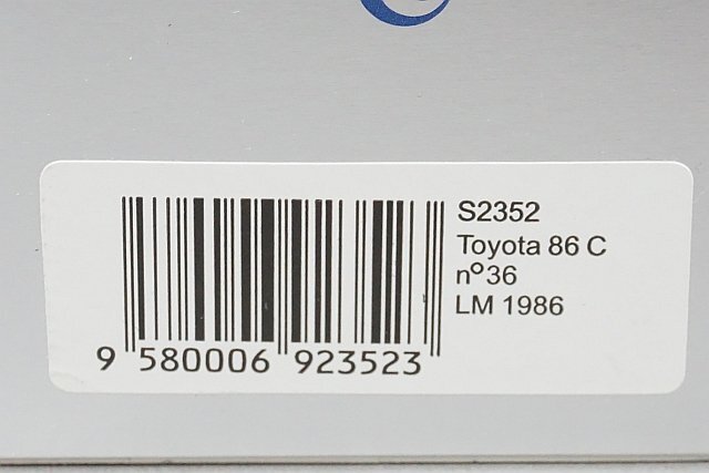 Spark スパーク 1/43 Toyota トヨタ 86C ルマン 1986 #36 S2352_画像9