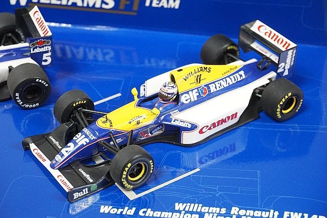 ミニチャンプス PMA 1/43 ウィリアムズ ルノー FW14B N.マンセル 1992 / FW15C A.プロスト 1993 ワールドチャンピオンセット4 402929301の画像3