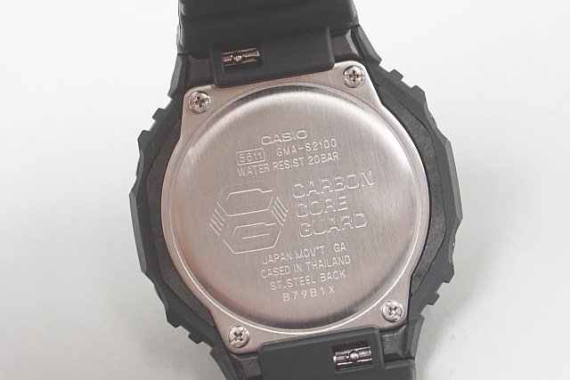 ♪ G-SHOCK Gショック GMA-S2100-1AJF マットブラック アナデジ 腕時計の画像6