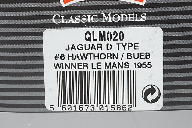 quartzo カルツォ 1/43 JAGUAR ジャガー Dタイプ ルマン 1955 #6 QLM020の画像7