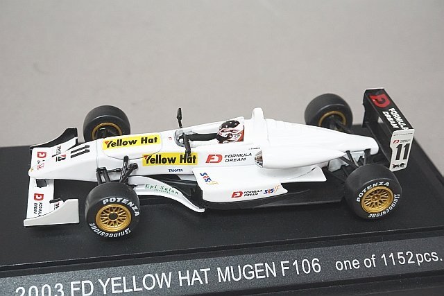 EBBRO エブロ 1/43 FD イエローハット 無限 F106 2003 #11 ホワイト 43520_画像1