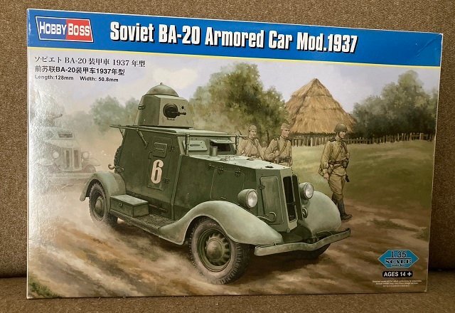 ▽★ HOBBY BOSS ホビーボス 1/35 ソビエト BA-20 装甲車 1937年型 プラモデル 83882_画像1