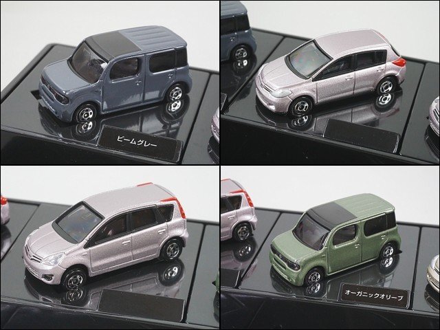 TOMICA トミカ 日産 ノート クリスタルライラック / CUBE キューブ オーガニックオリーブ カラーサンプル 非売品 など8台セット_画像3