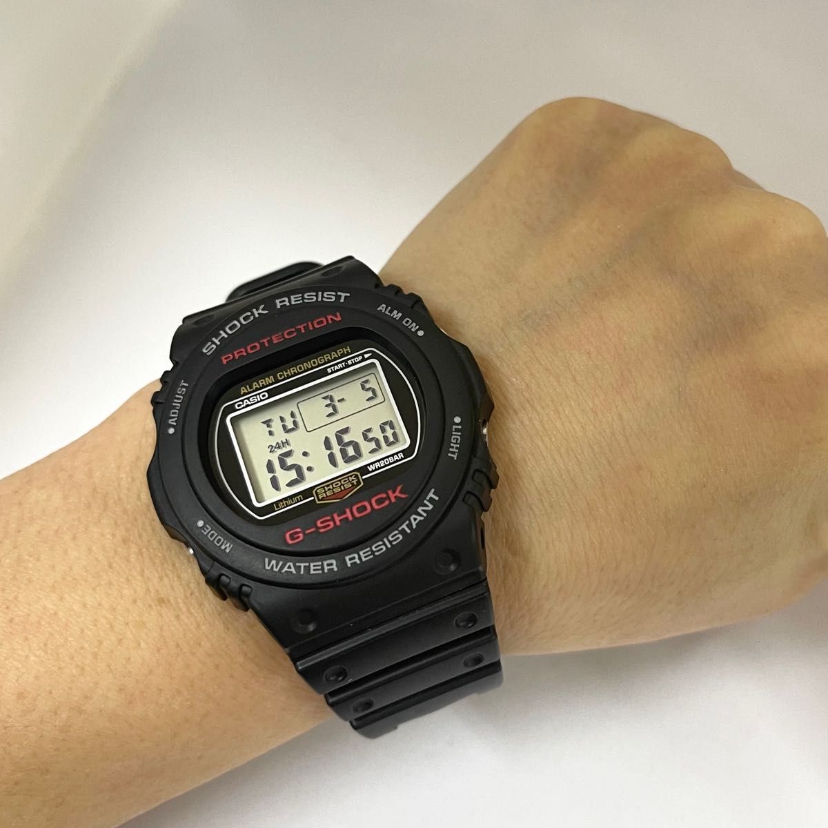 稼働　超美品　G-SHOCK 35周年　復刻モデル　ジーショック　スティングモデル　赤文字　CASIO カシオ　dw-5750