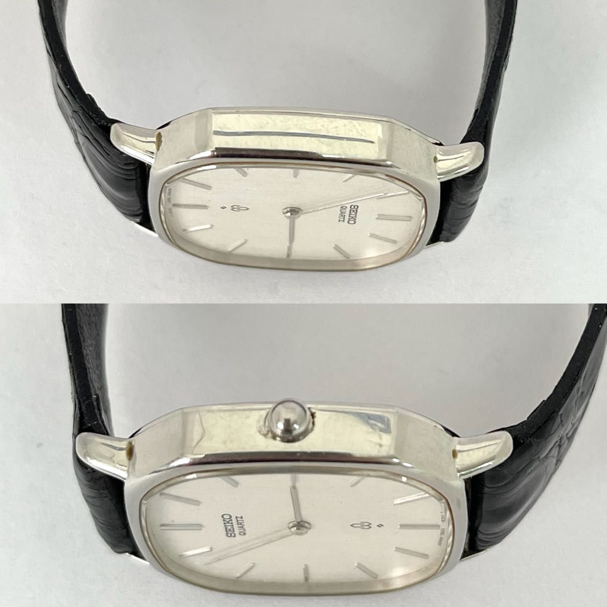 稼働　良品　SEIKO シャリオ　シルバー　2針　セイコー　ビンテージ　クオーツ　紳士用　シャリオ　メンズ腕時計