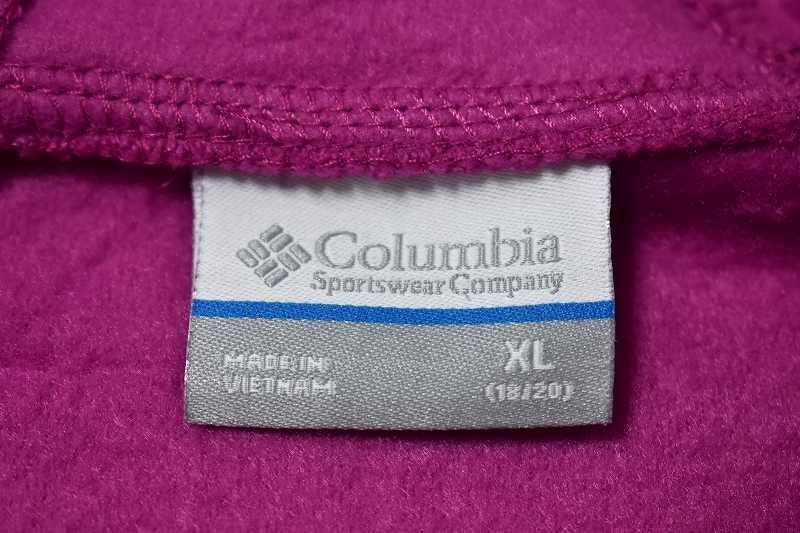 ＠美品 コロンビア Columbia フード フリースジャケットj01 L アウトドア アメリカ古着 登山 ハイキング トレッキング ピンク_画像5