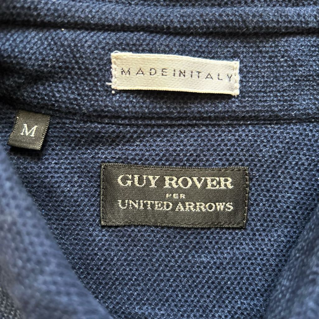 美品 GUY ROVER ギ・ローバー UNITED ARROWS サイズM イタリア製 鹿の子 ボタンダウン 長袖 ポロシャツ ユナイテッド アローズ _画像4